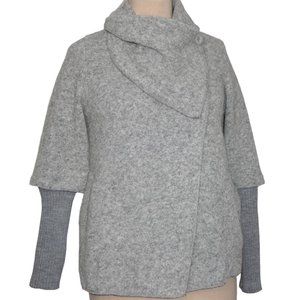 Marisa & Marie Grey Wool Blend Sweater Jacket Size S NWT
